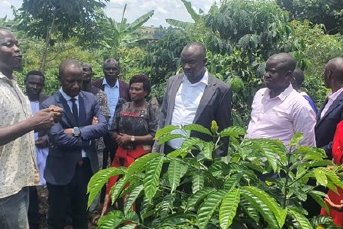 Minister Robert Serwanga visited and inspired young Farmers in Gomba County